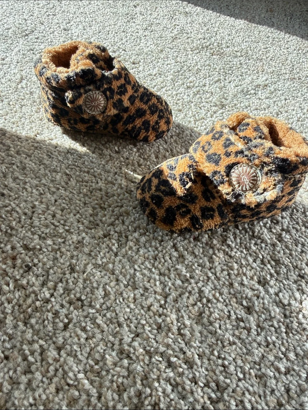 UGG Leopard Print Cozy Slippers in Brown and Black 2015